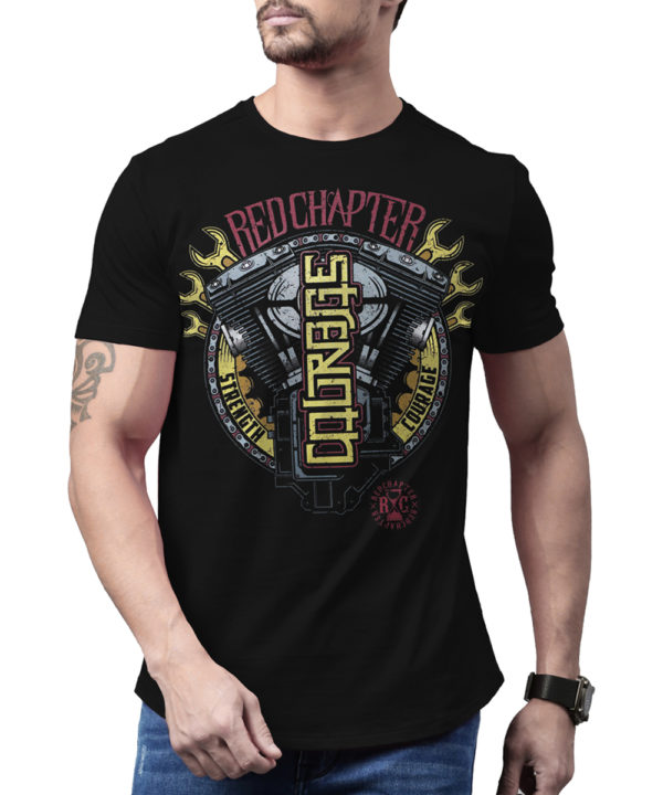 Red Chapter Strenght - Courage T-Shirt COR1177-BLK