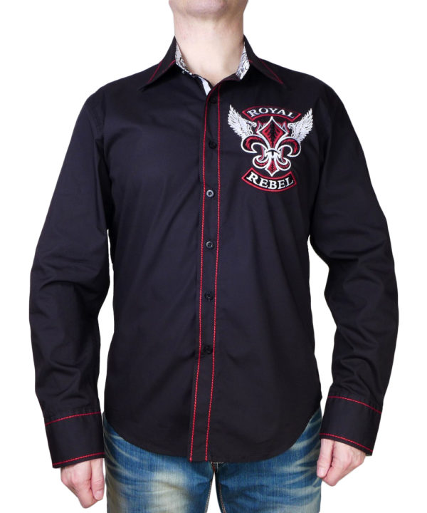Rebel Spirit „Royal Rebel“ Shirt LSW151750-BLK