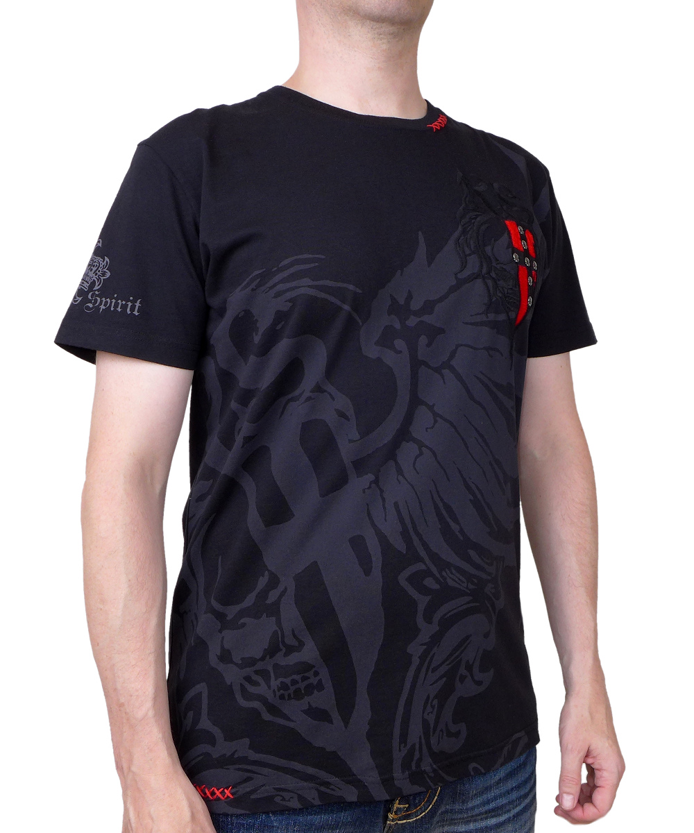 Official TNA Rebel Spirit Skull Premium Quality T-Shirt